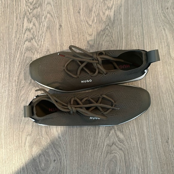 HUGO Olive Green Running Shoes - size 37 - Picture 2 of 6